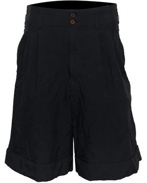 Comme des Garçons Pleated Turn-Up-Hem Pants - Blue