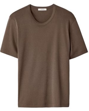 Lemaire Camiseta Con Cuello Redondo - Marrón