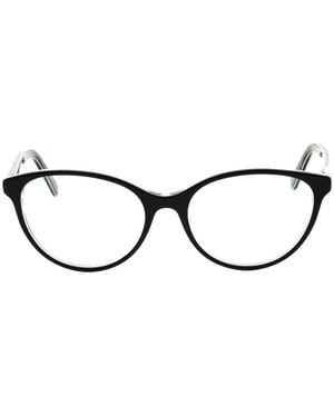 Love Moschino Oval-Frame Glasses - Black