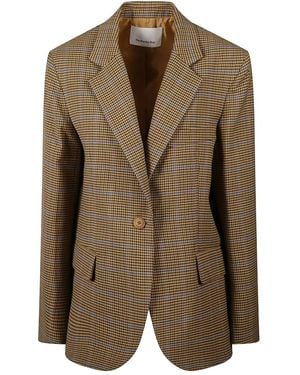 Frankie Shop Lyra Houndstooth Blazer - Green