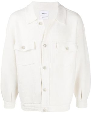 Barrie Oversized Denim Jacket - White
