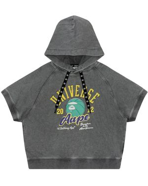Aape By A Bathing Ape Hoodie Mit Kurzem Arm - Grau