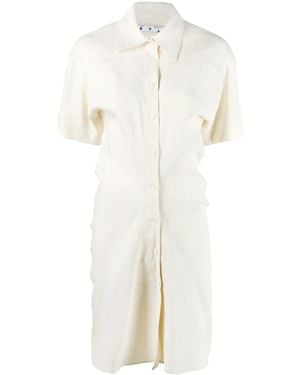 Off-White c/o Virgil Abloh Ruched Shirt Dress - Multicolour