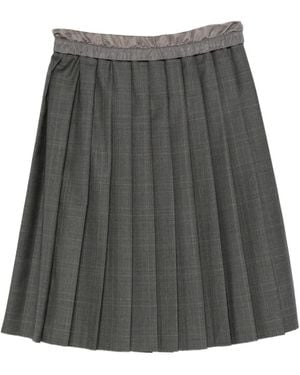 Miu Miu Minirock Mit Falten - Grau