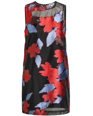 STAUD Brea Floral-Detail Sleeveless Mini Dress - Red