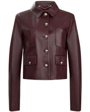 Altuzarra Four Pockets Leather Jacket - Red