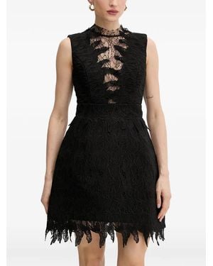 Bardot Silas Guipure-Lace Sleeveless Mini Dress - Black