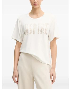 Joseph Ribkoff Camiseta Con Apliques Gráficos - Blanco