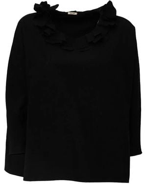 Apuntob Blouse Évasée À Volants - Noir