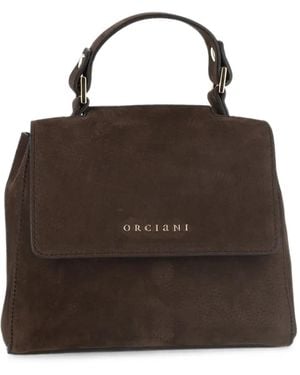 Orciani Mini Sveva Nabucco Leather Tote Bag - Brown