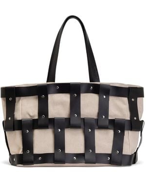 GIMAGUAS Studded Caged Tote Bag - Black