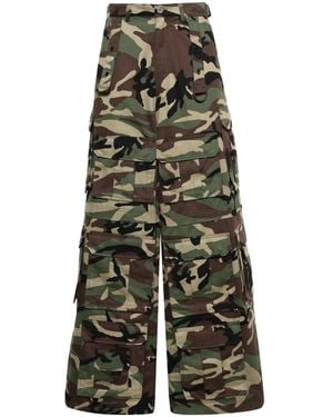 Vetements Camouflage-Print Wide-Leg Jeans - Green