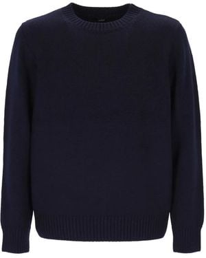 Add Fine Knit Wool Sweatshirt - Blue