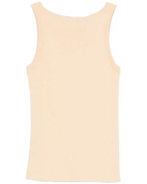Liviana Conti Ribbed-Knit Tank Top - Natural