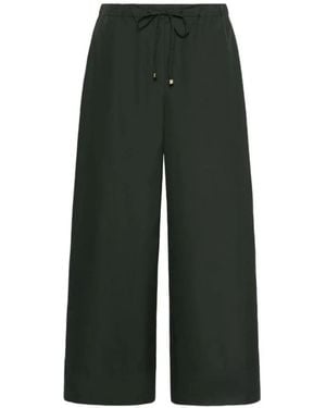 Max Mara Drawstring Wide-Leg Trousers - Green