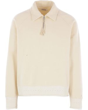 Diomene Half-Zip Polo Shirt - White