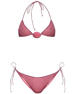 Oséree Bikini Con Cuello Redondo - Rosa