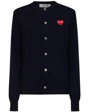 COMME DES GARÇONS PLAY Cardigan Mit Herzapplikation - Blau
