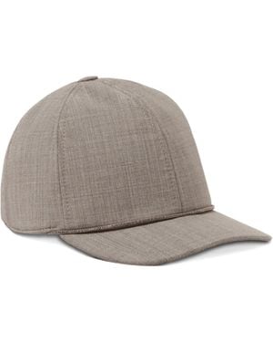Fabiana Filippi Beaded-Trim Cap - Grey