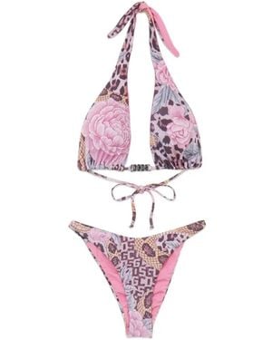 Gcds Bikini Mit Blumen-Print - Pink