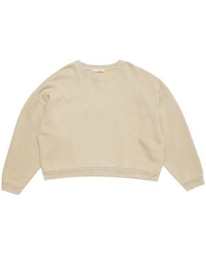 Acne Studios Logo-Patch Jersey Sweatshirt - Natural