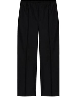 Moschino Elasticated-Waist-Button Trousers - Black