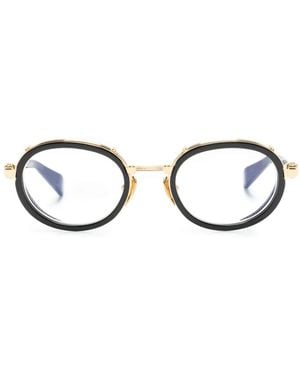 Balmain Brille Mit Ovalem Gestell - Schwarz