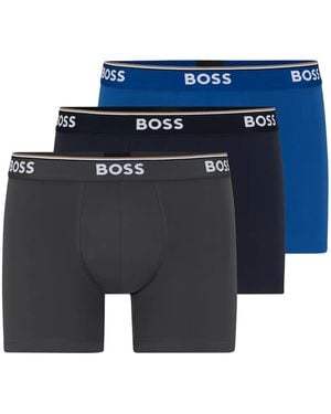 HUGO Logo-Waistband Boxers (Set Of Three) - Blue