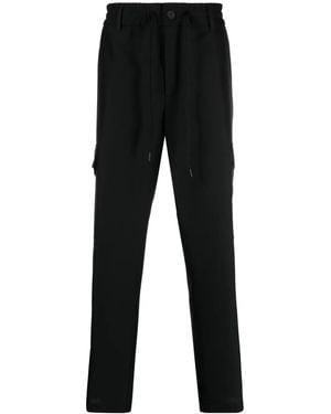Versace Jeans Couture Logo-Patch Cargo Trousers - Black
