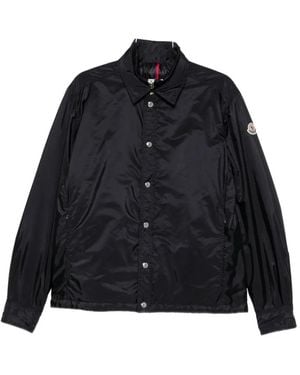Moncler Logo-Patch Zip-Up Jacket - Black