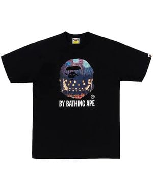 A Bathing Ape Japanese Festival Photo-Print T-Shirt - Black