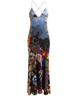 Alice + Olivia Milta Floral-Print Maxi Dress - White