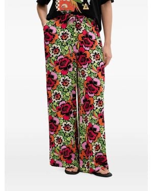 Rip Curl X Farm Rio Blooming Floral-Print Wide-Leg Pants - Red