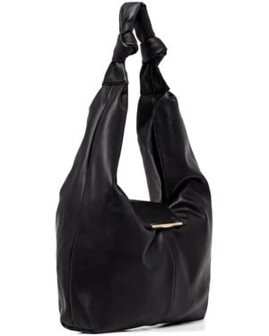 Morgan Knot-Detail Tote Bag - Black