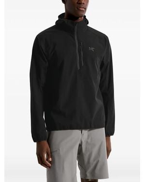 Arc'teryx Hooded Half-Zip Jacket - Black