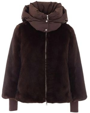 Add Faux-Fur Hooded Jacket - Purple