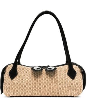 MINOBOSSI Small Anna Woven Shoulder Bag - Metallic