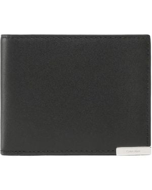 Calvin Klein Logo-Plaque Bi-Fold Wallet - Black
