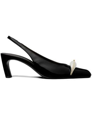 Tory Burch Pierced Slingback Heel - Black