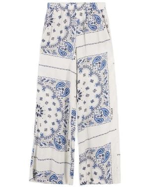 8pm Stromboli Bandana-Print Straight Trousers - White