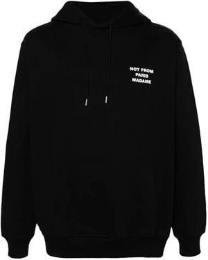 Drole de Monsieur Hoodie À Détail De Slogan - Black
