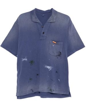 KHOKI Buttoned Pocket Polo Shirt - Blue