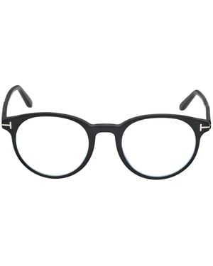 Tom Ford Round-Frame Glasses - Black