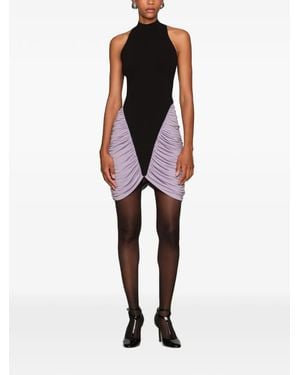 Et Ochs Ruched Panelled Mini Dress - Black