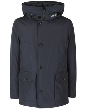 Woolrich Arctic Ramar Cloth Hooded Parka Coat - Blue