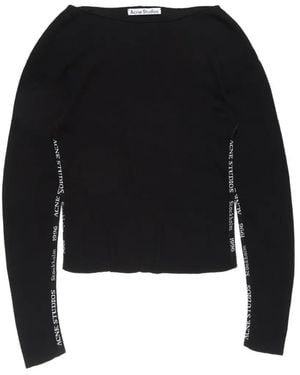 Acne Studios Jersey Con Aplique Del Logo - Negro