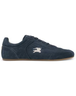 Burberry Suede Knight Runner Sneakers - Blue