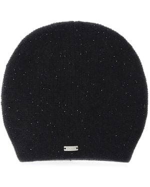 Herno Rib-Knit Beanie Hat - Black
