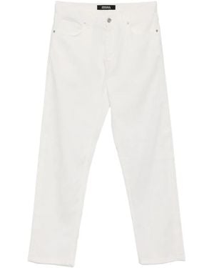 ZEGNA Belt-Loops Trousers - White