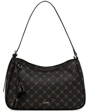 Joop! Cortina Xara Logo-Print Tassel-Detail Shoulder Bag - Black